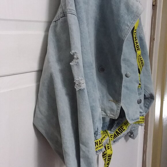 Designer H/MADE Warning (caution) Runway Short Jacket - Picture 2 of 16